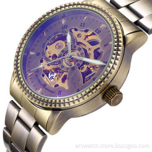 Automatic Watch with Genuine Leather Band, Customized Specifications are Accepted